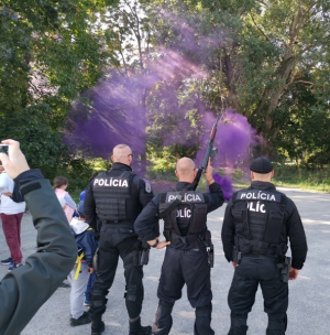 Návšteva policajnej jednotky